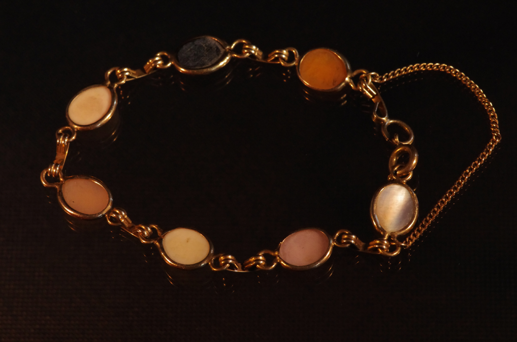 Antique Cameo Bracelet in Gold Filled Setting