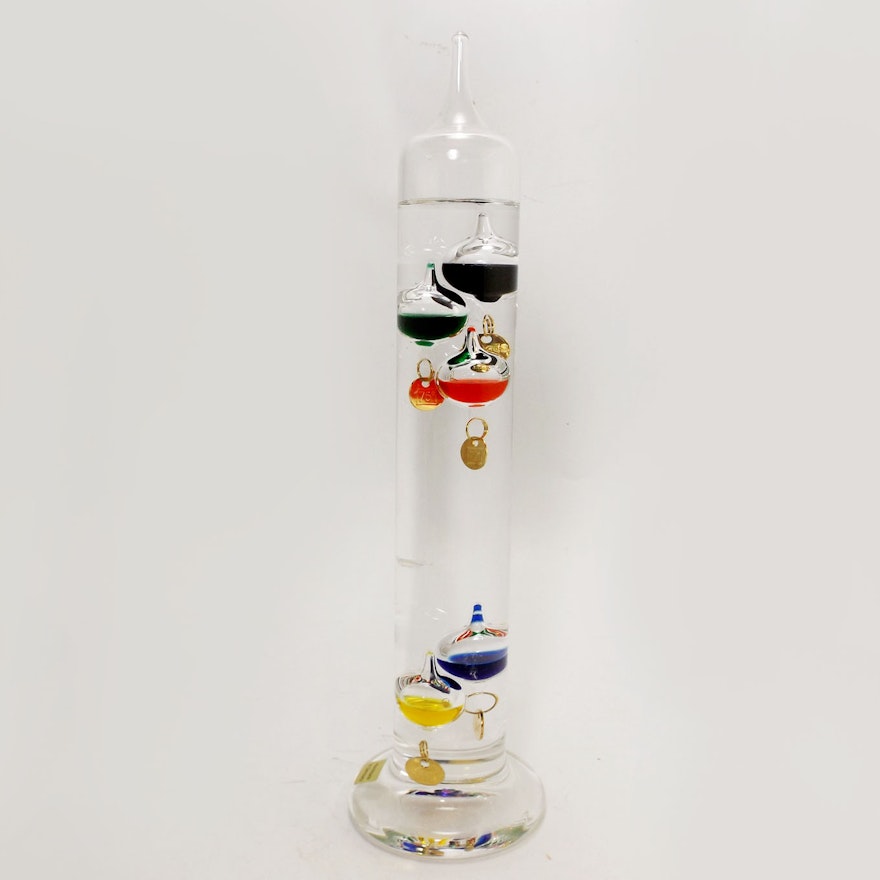 Galileo Glass Cylinder Thermometer