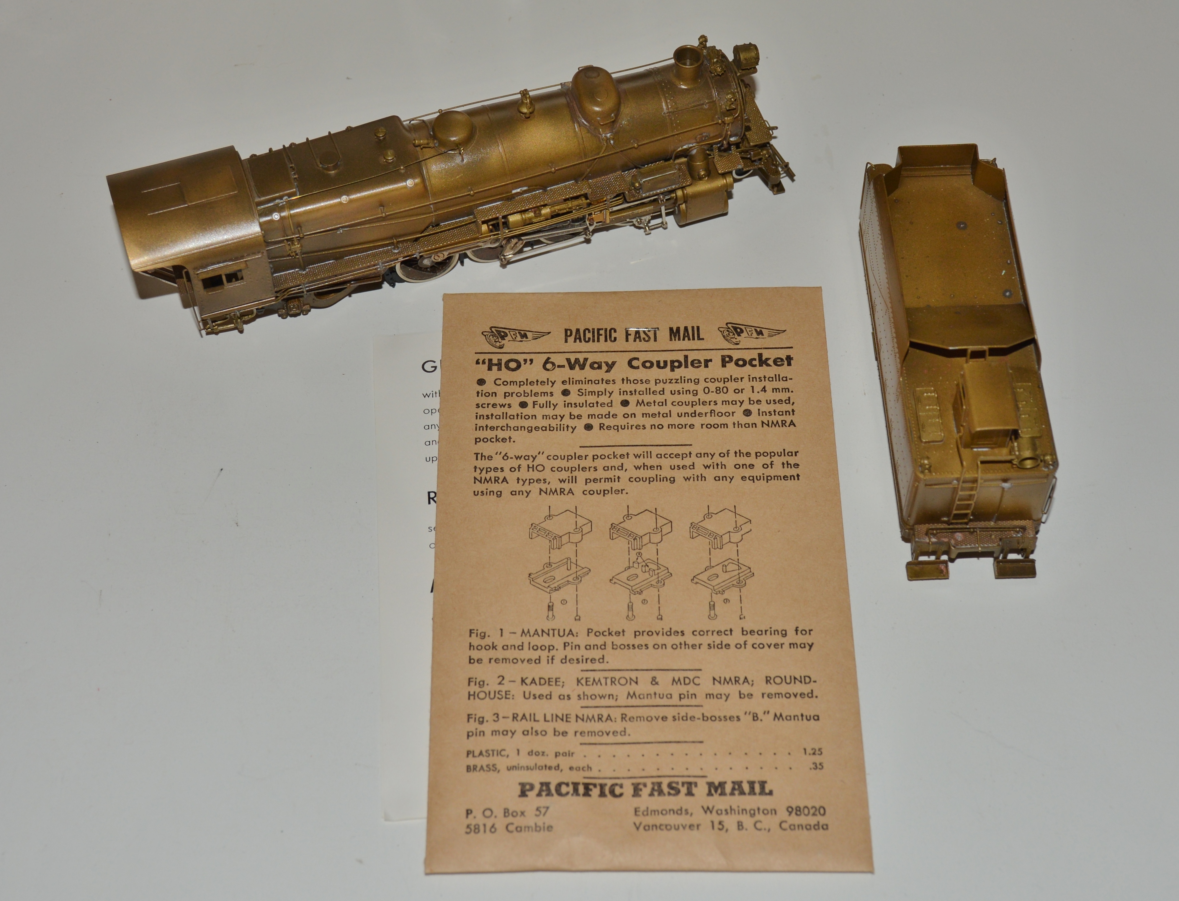 HO Scale Brass Locomotive 