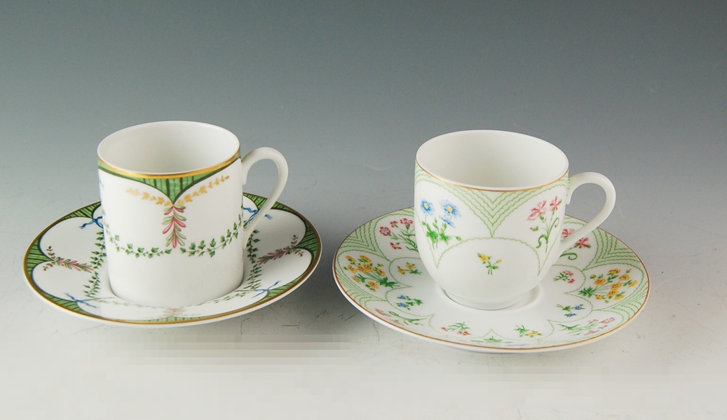 Two Limoge Ceralene Tea Cups