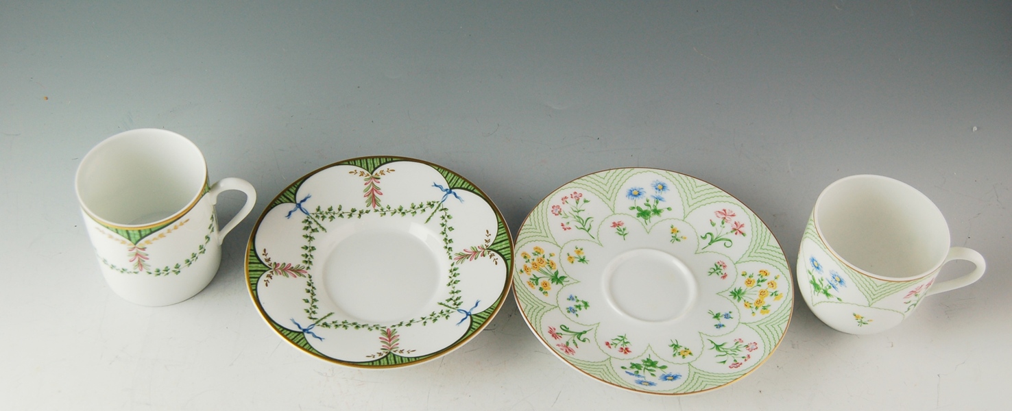 Two Limoge Ceralene Tea Cups