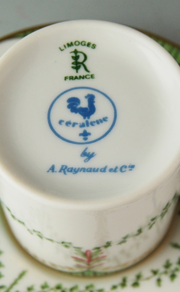 Two Limoge Ceralene Tea Cups