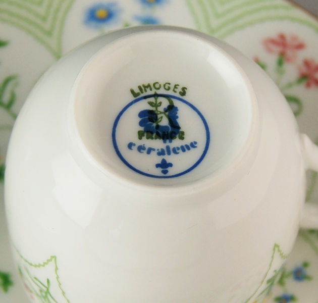 Two Limoge Ceralene Tea Cups