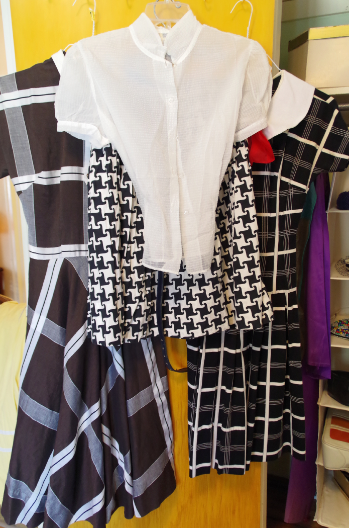 Collection of Vintage Clothing, with Closet Orgainzers