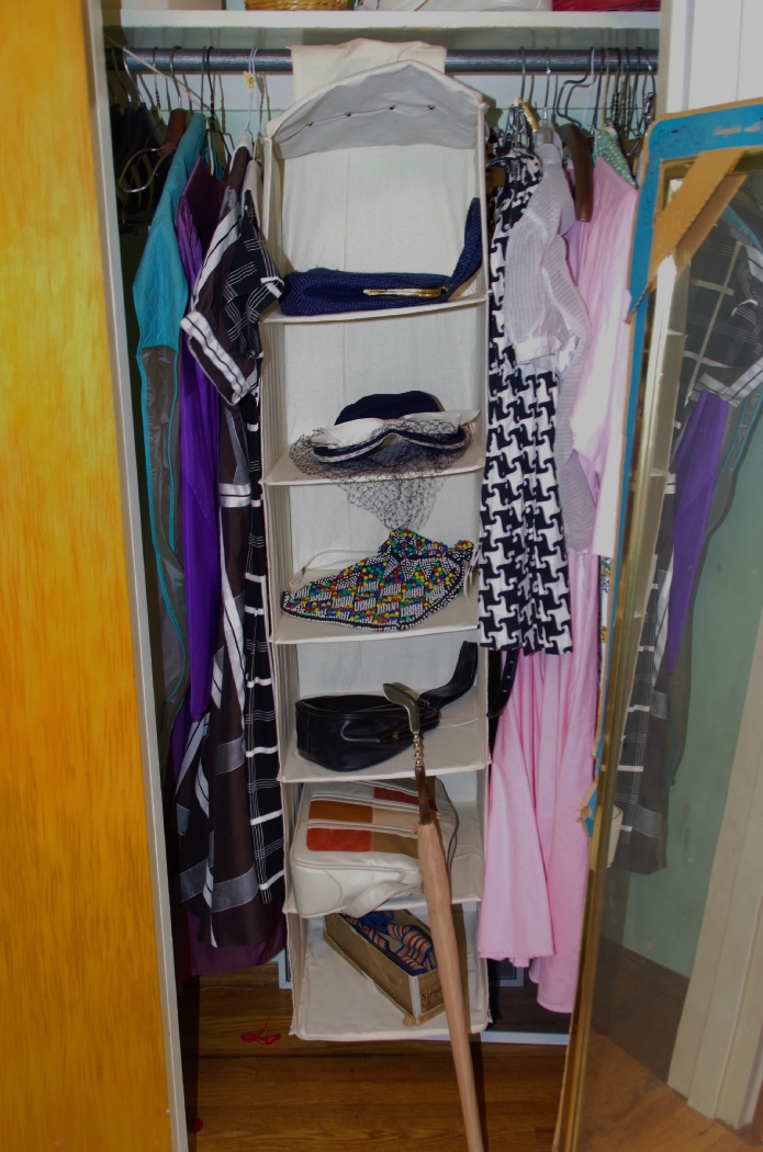Collection of Vintage Clothing, with Closet Orgainzers