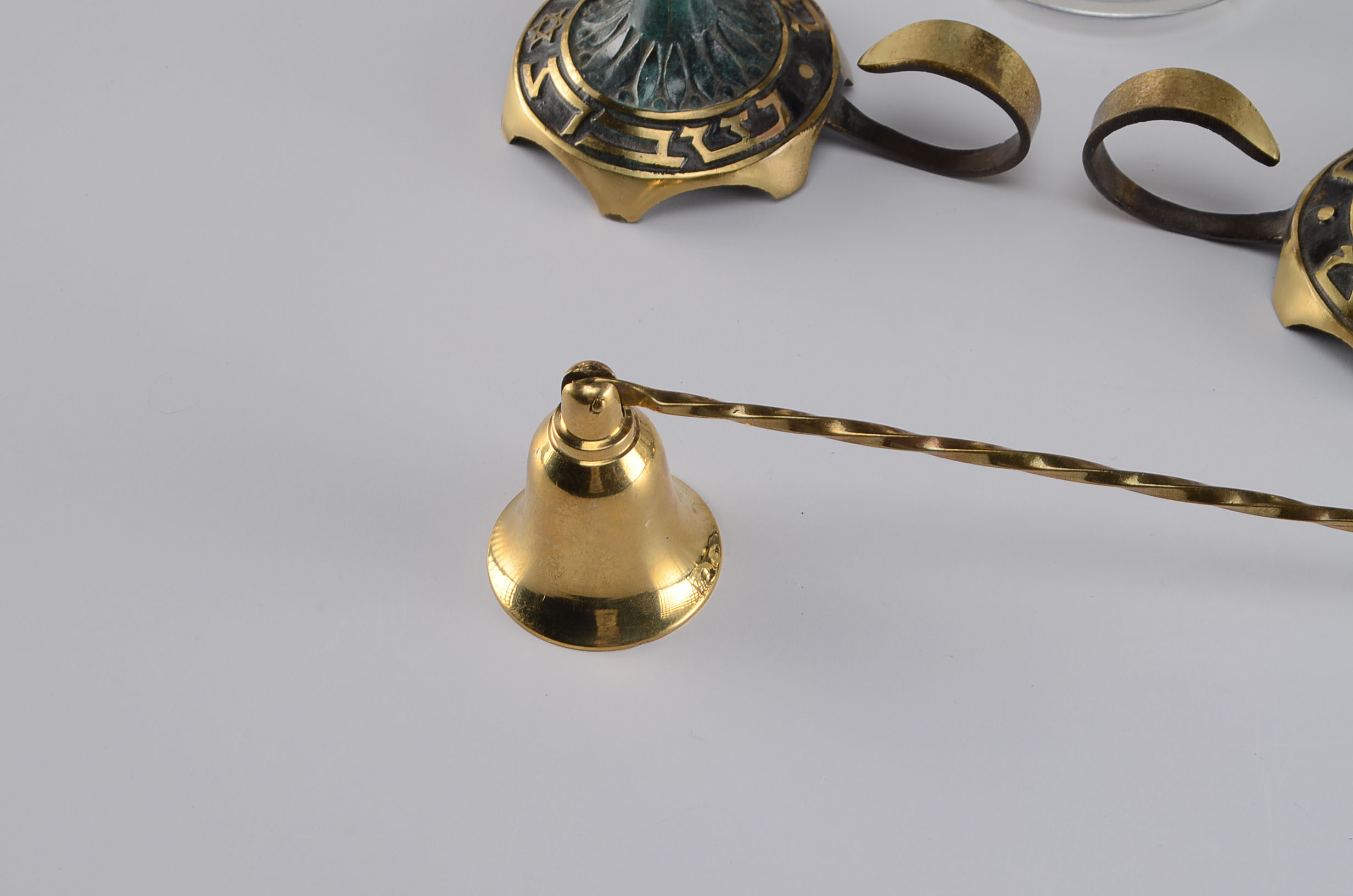 Grouping of Glass Candles and Glass Shades