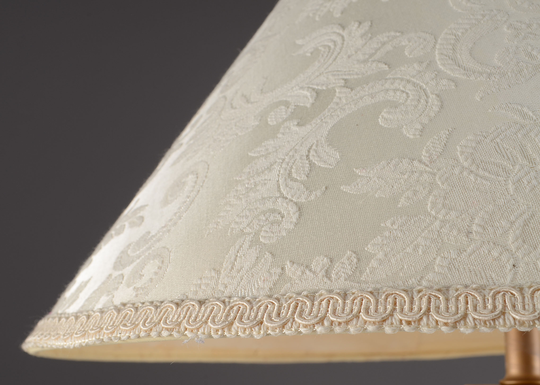 Cast Metal Tall Table Lamp with White Wash Gold Finish