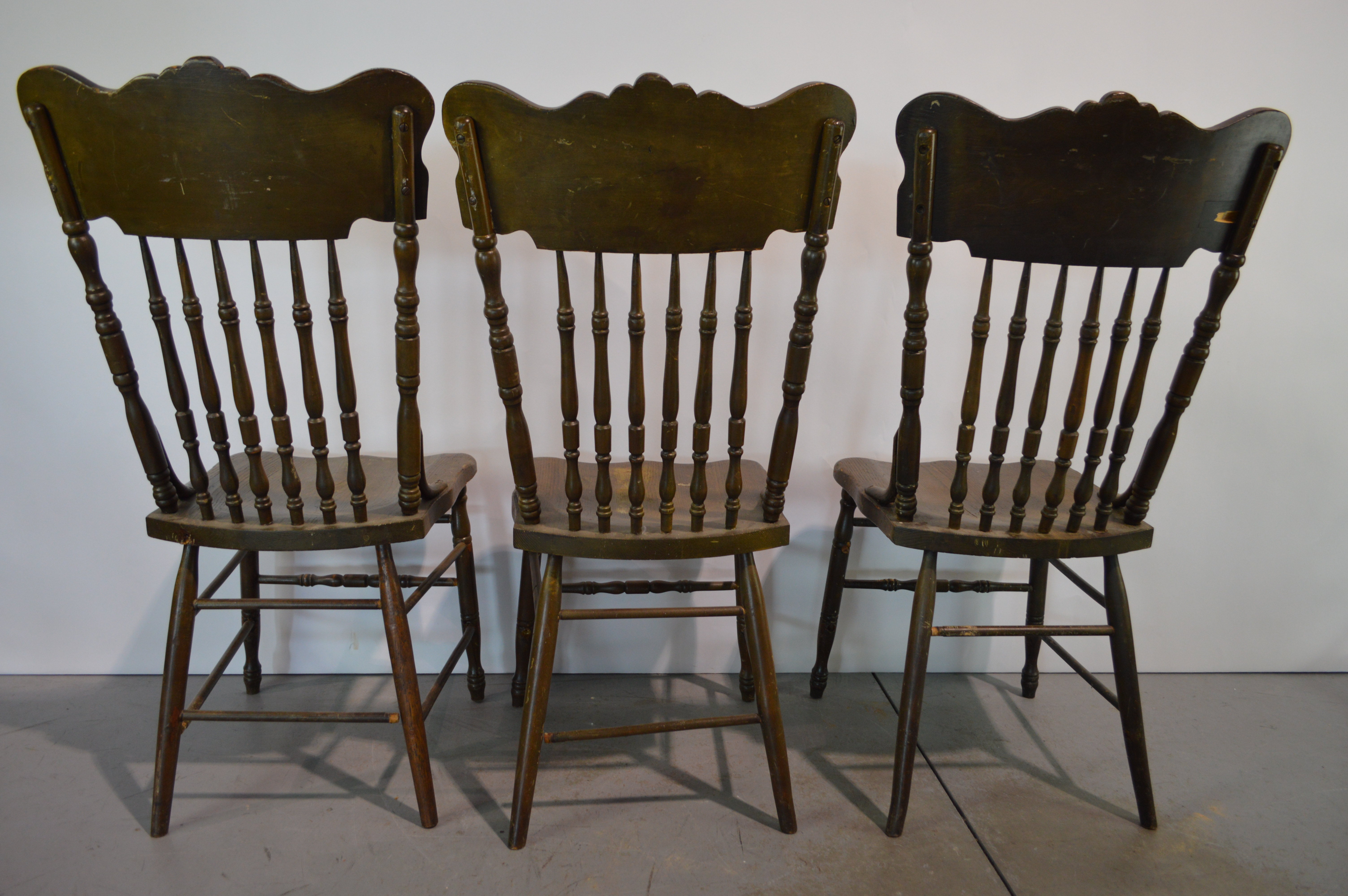 Three Antique Dining Room Chairs