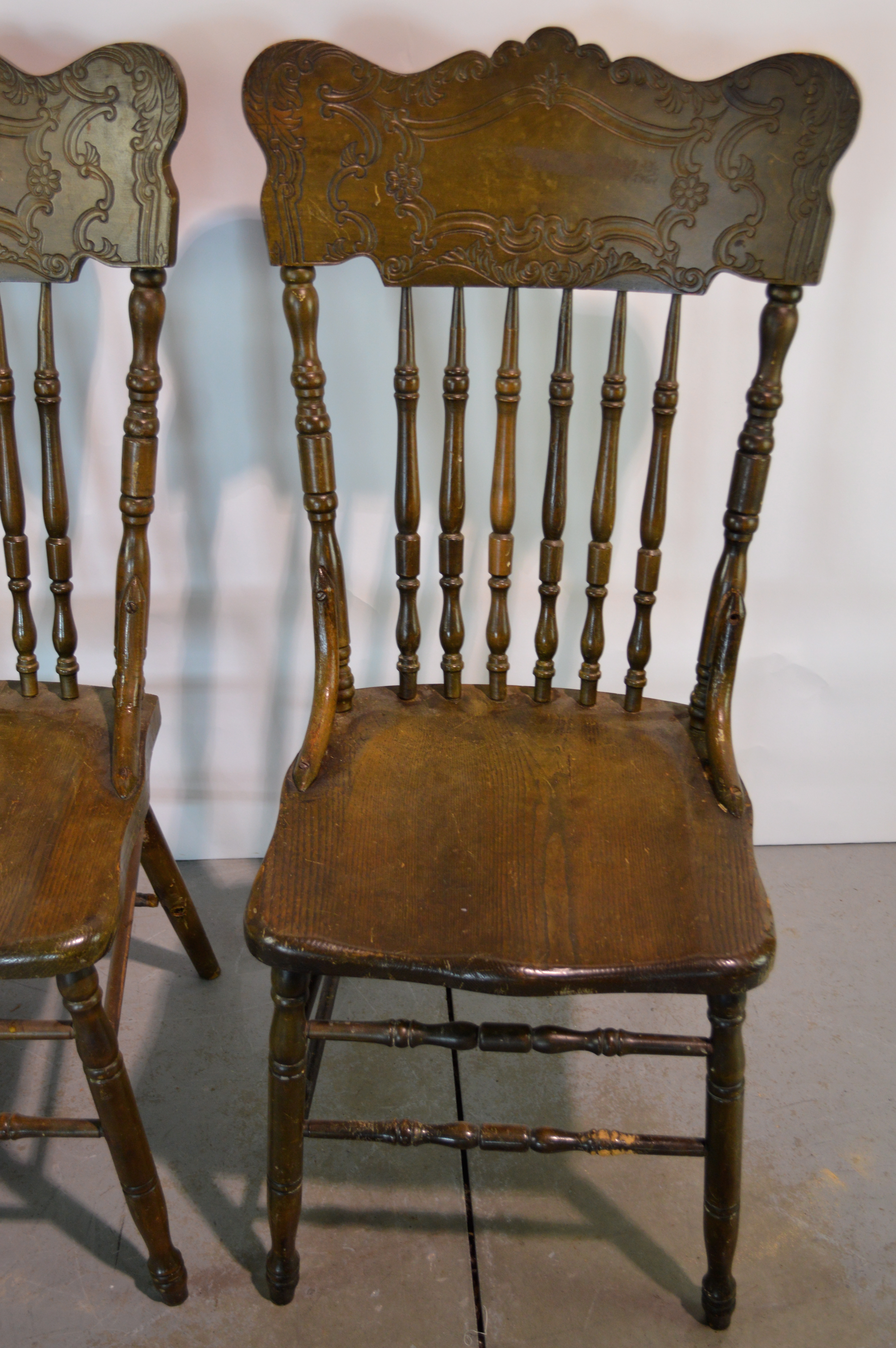 Three Antique Dining Room Chairs