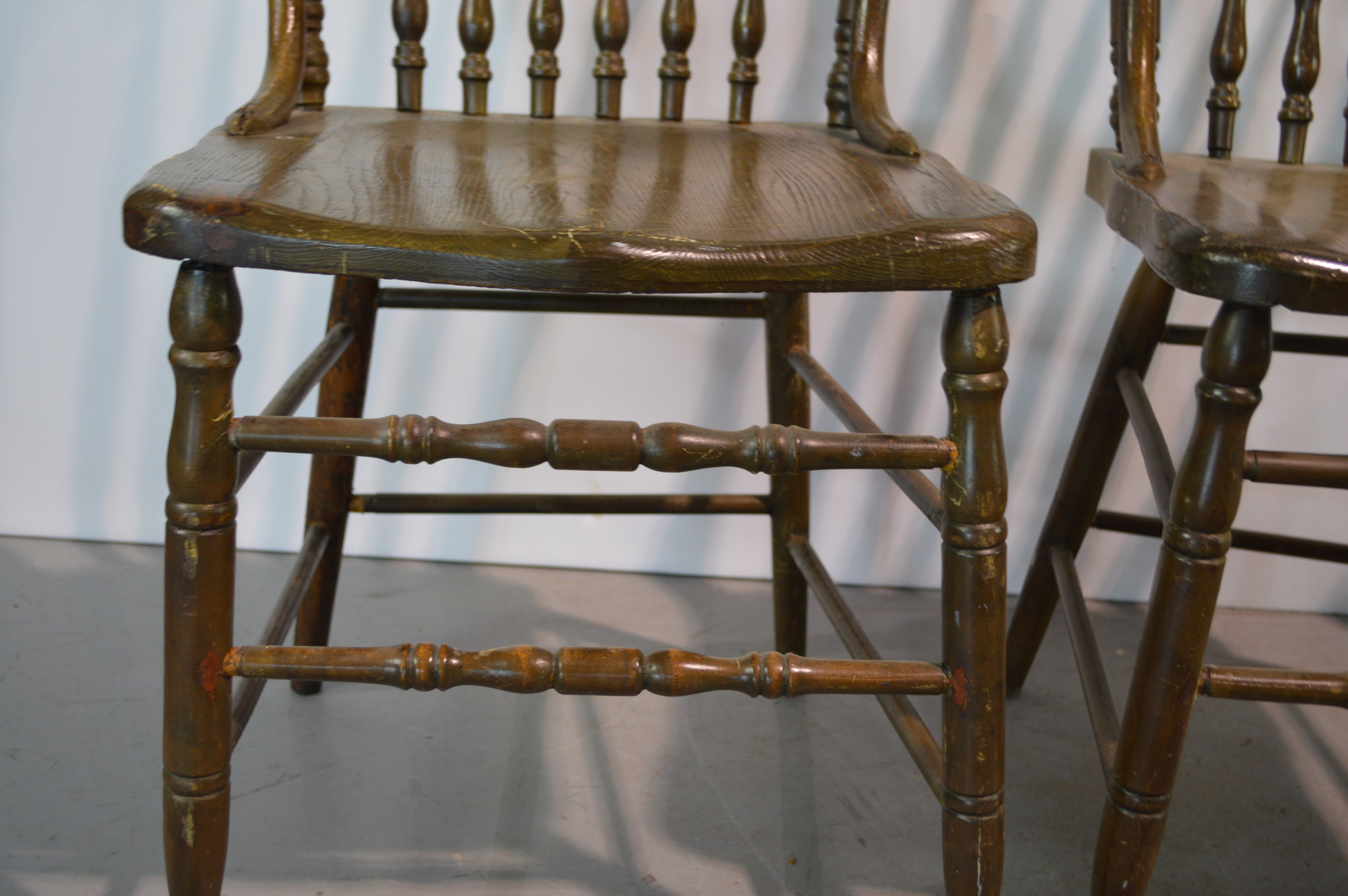 Three Antique Dining Room Chairs