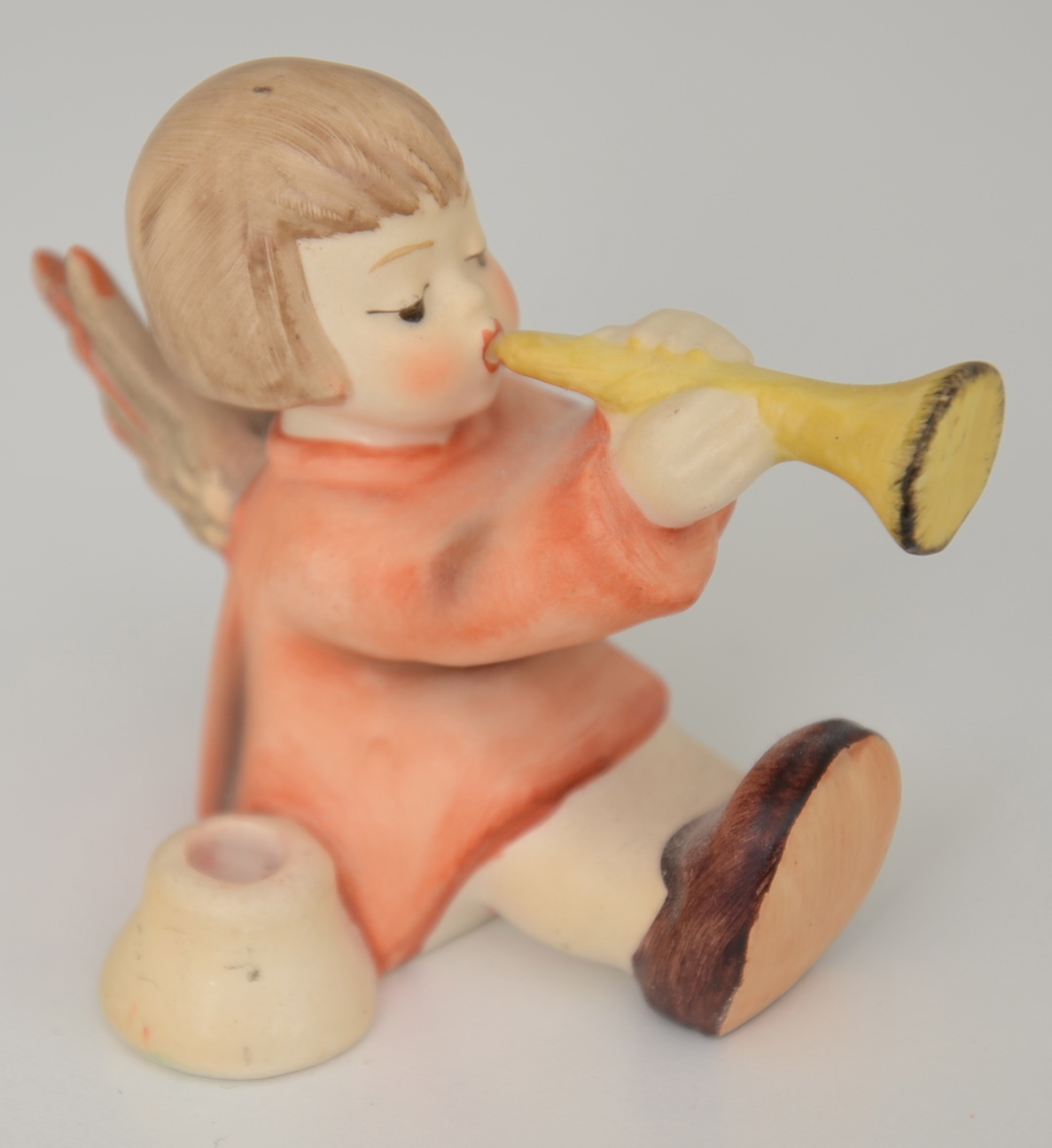 Hummel "Heavenly Angel with Trumpet" Figurine Candle Holder