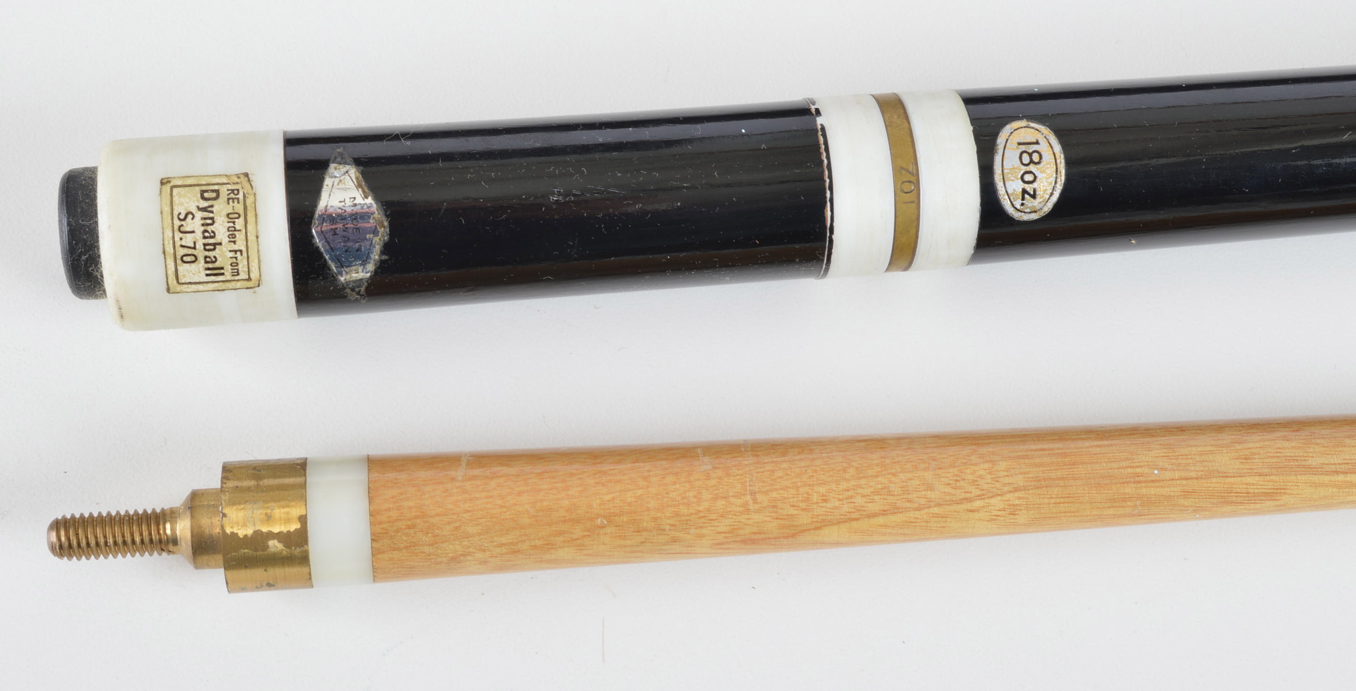 Vintage Dynaball Pool Cue with Zippered Cover