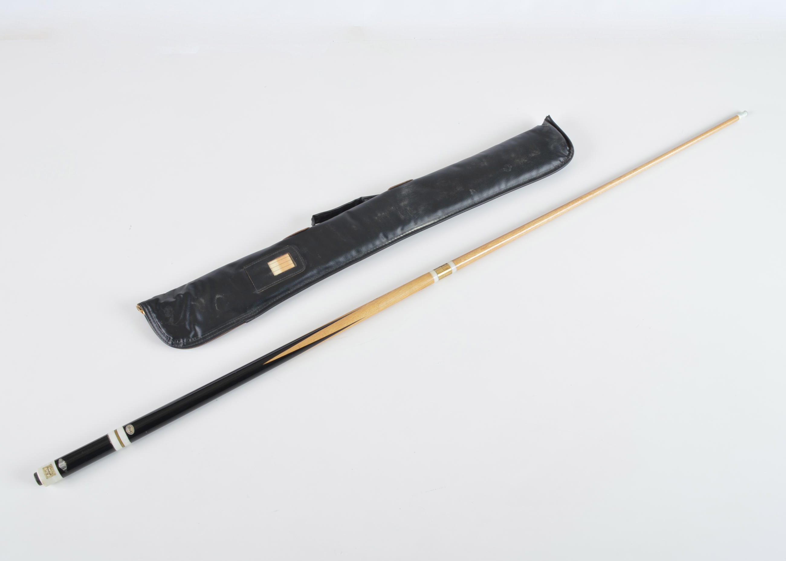 Vintage Dynaball Pool Cue with Zippered Cover