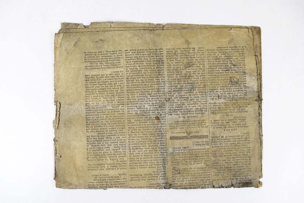 1850s Reproduction of the Jan. 4th, 1800 "Ulster County Gazette" 