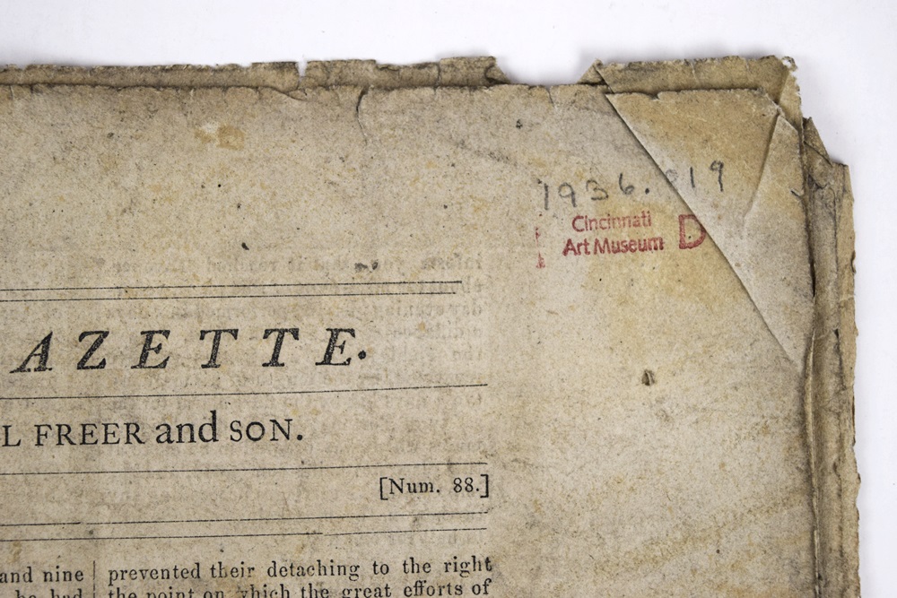 1850s Reproduction of the Jan. 4th, 1800 "Ulster County Gazette" 