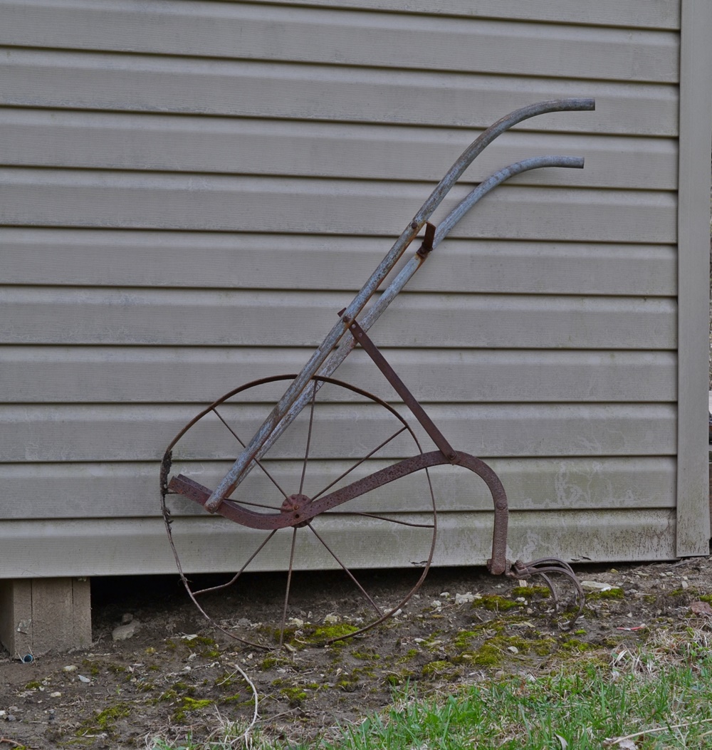 Vintage Walk Behind Cultivator 