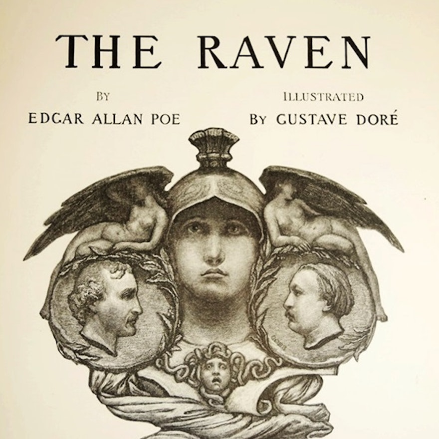 A First Edition "The Raven" by Poe, Illustrated by Gustave Dore, 1884