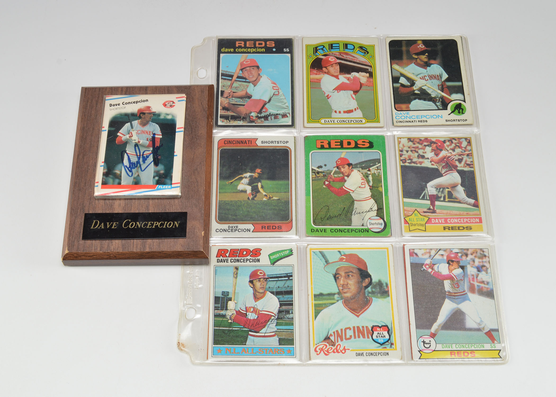 Dave Concepcion Cincinnati Reds Vintage Baseball Card Lot