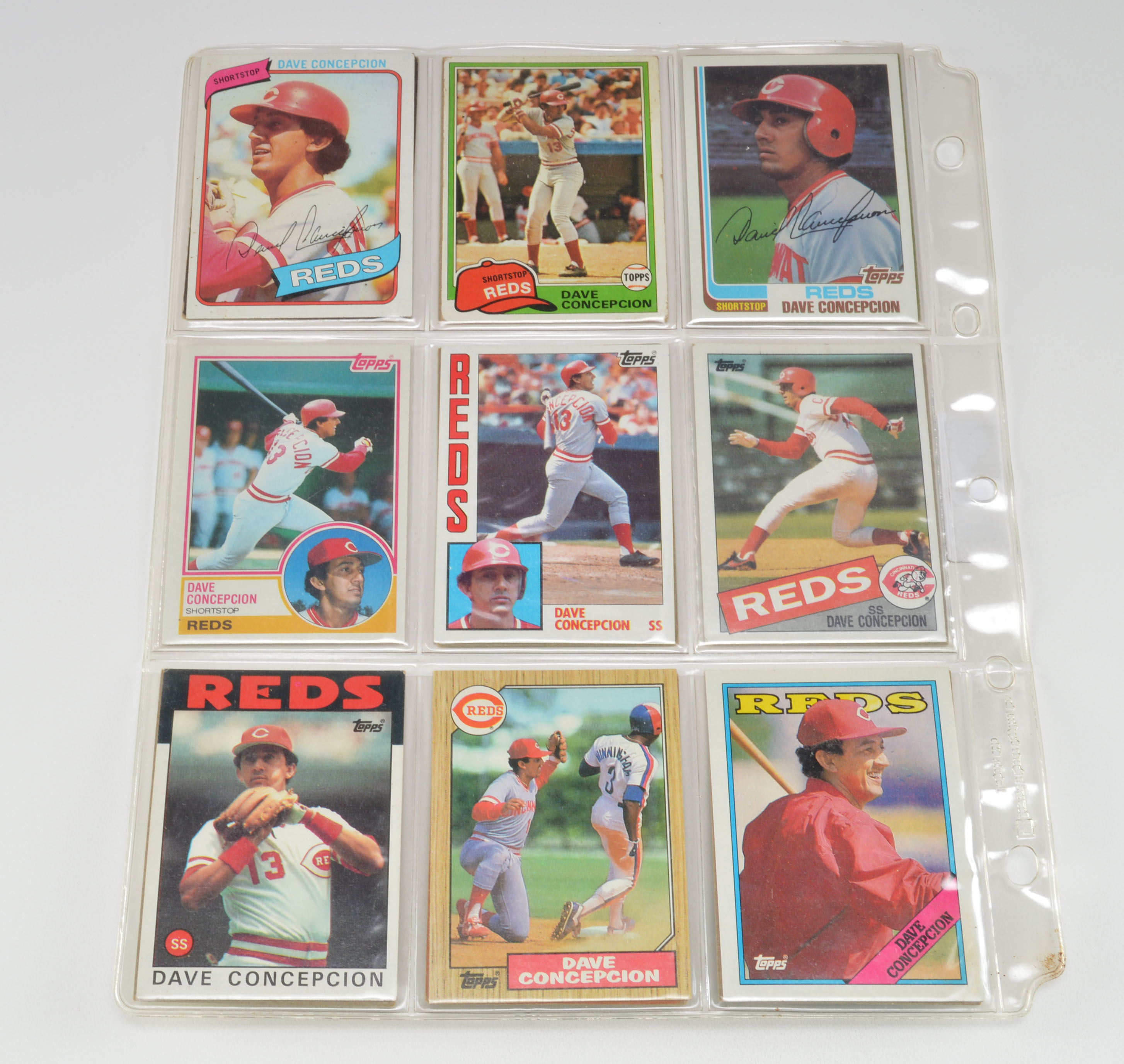 Dave Concepcion Cincinnati Reds Vintage Baseball Card Lot