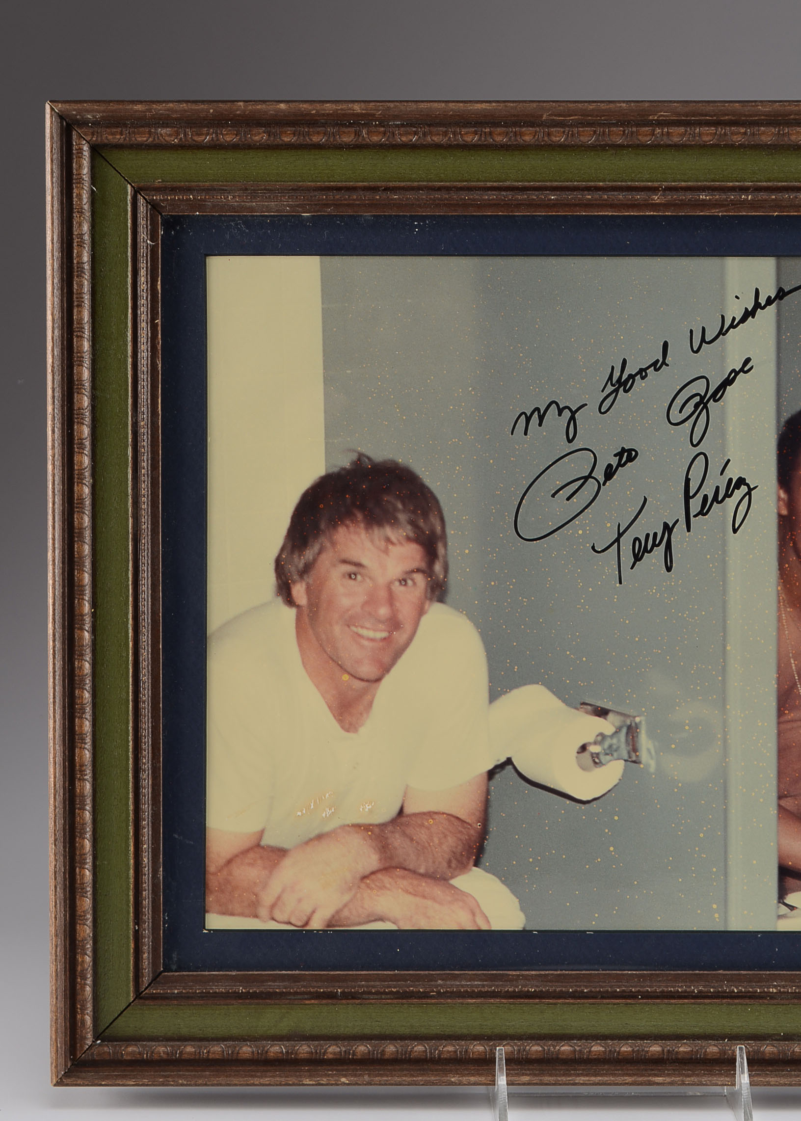 Pete Rose and Tony Perez Signed Bathroom Scene