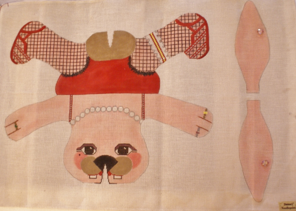 Damarj Pink Seal Needlepoint 