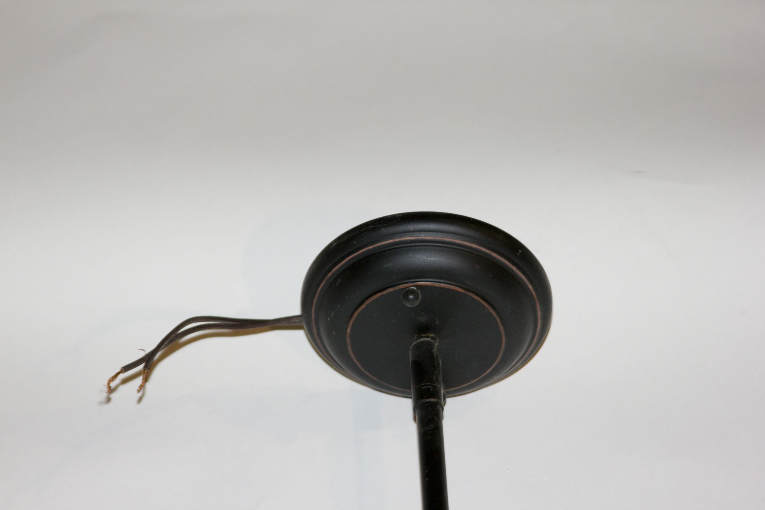 Glass Globed Antique Brass Pendent 