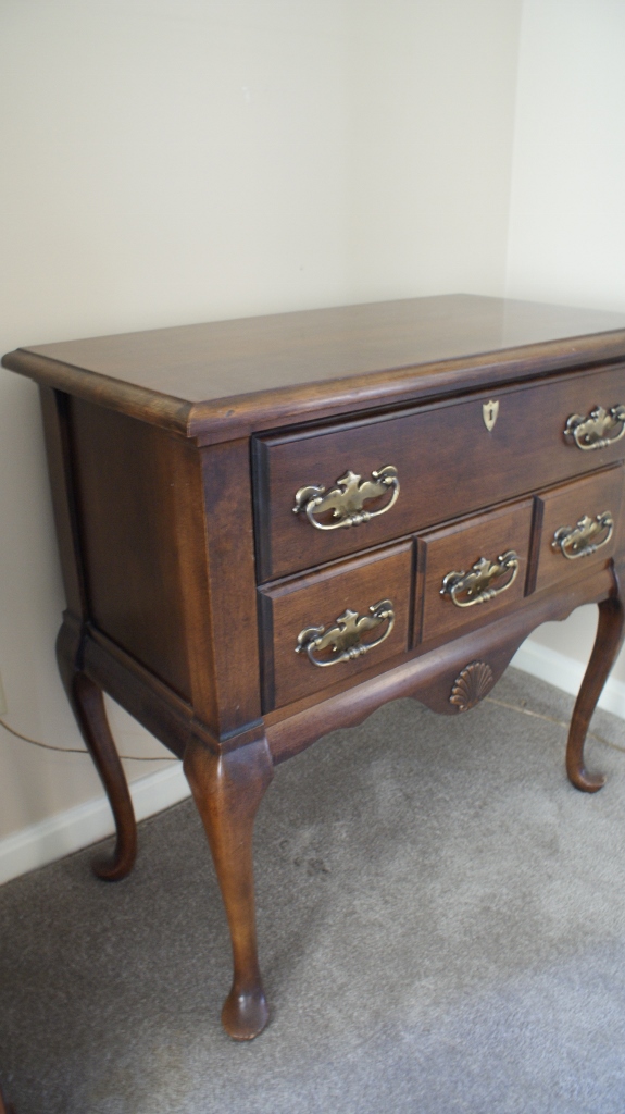 Queen Anne Style Hickory Two Drawer Chest