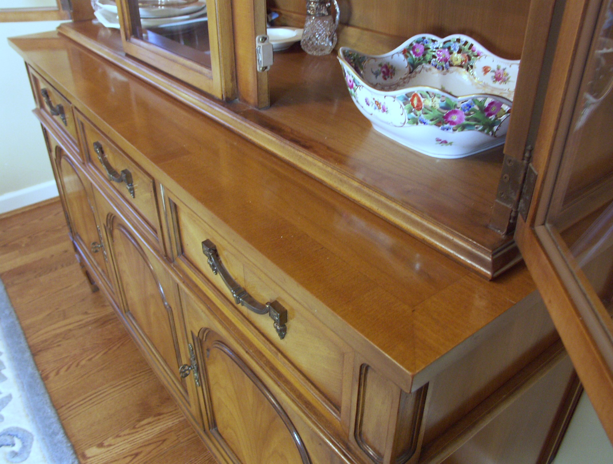Mid-Century United Furniture Step Back China Cabinet