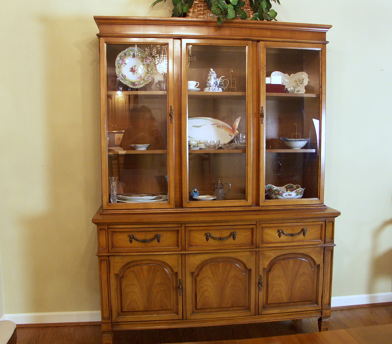Mid-Century United Furniture Step Back China Cabinet