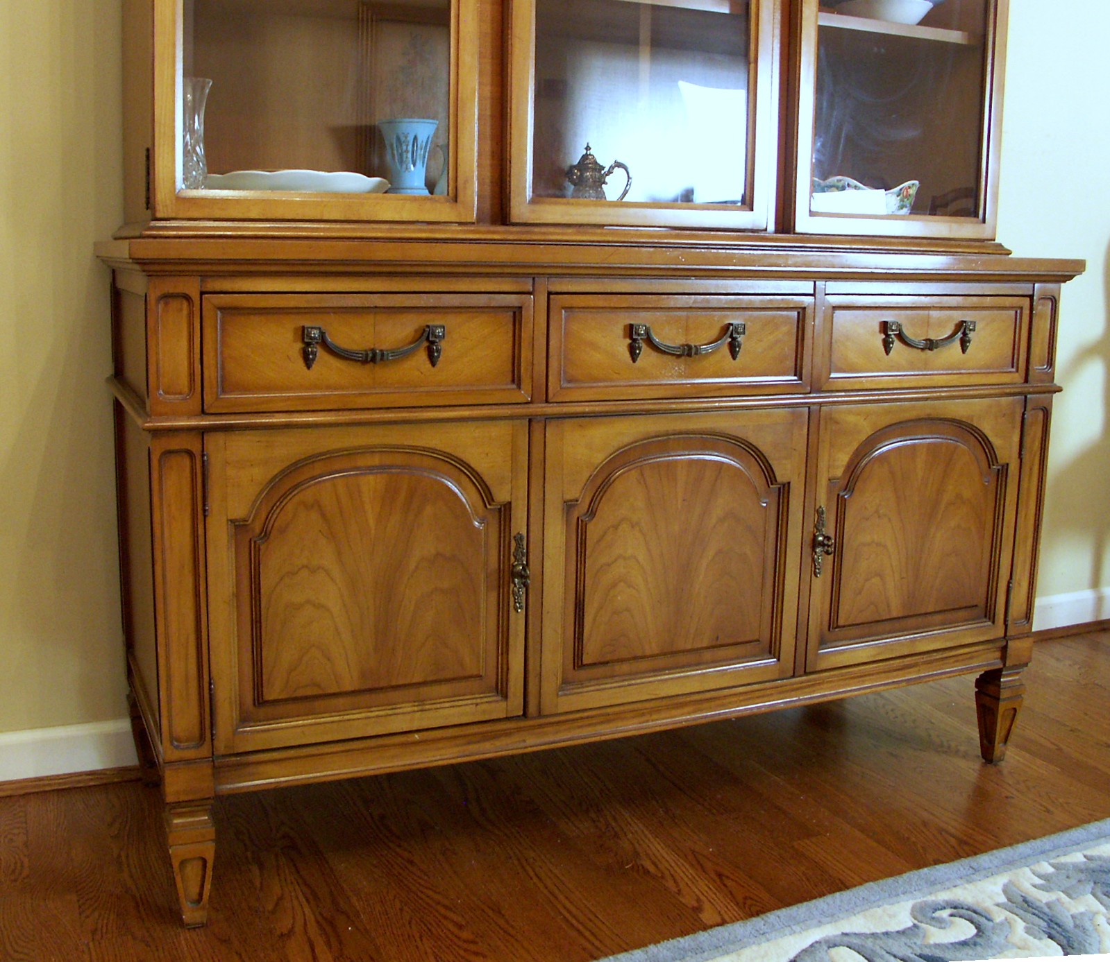 Mid-Century United Furniture Step Back China Cabinet