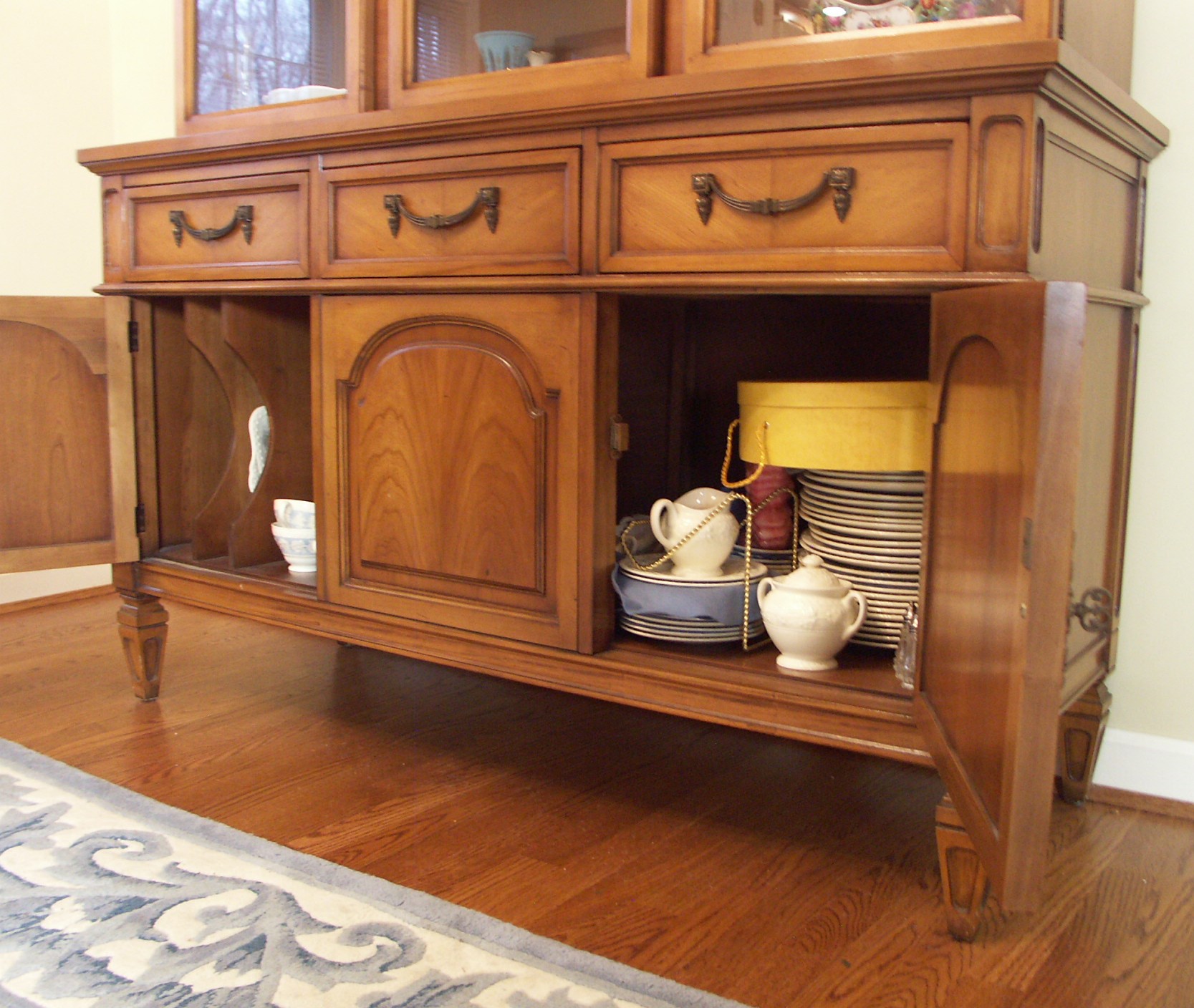 Mid-Century United Furniture Step Back China Cabinet