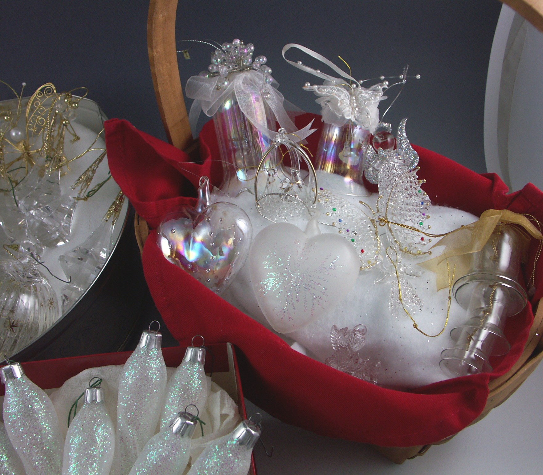Glass and Crystal Christmas Ornaments