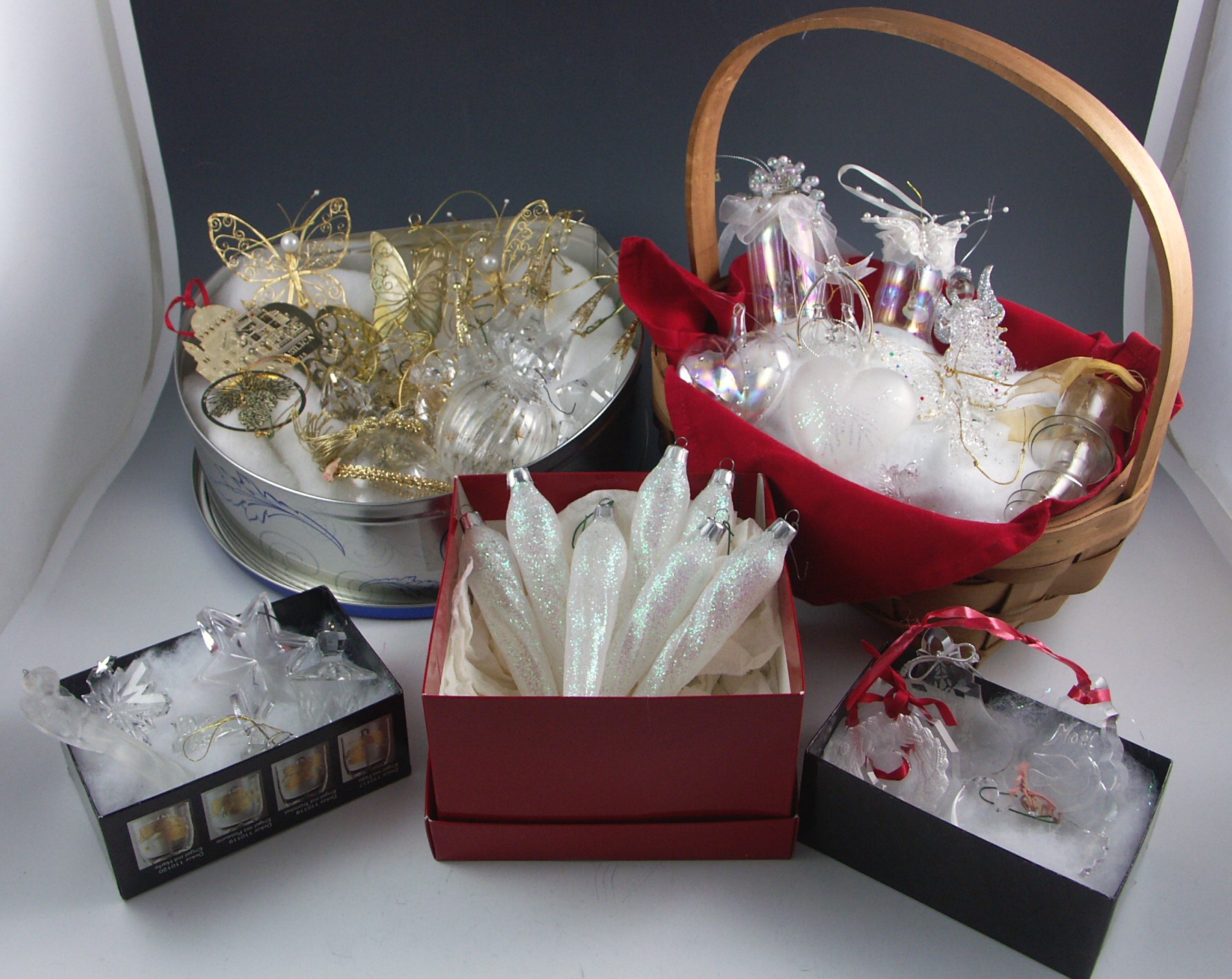 Glass and Crystal Christmas Ornaments