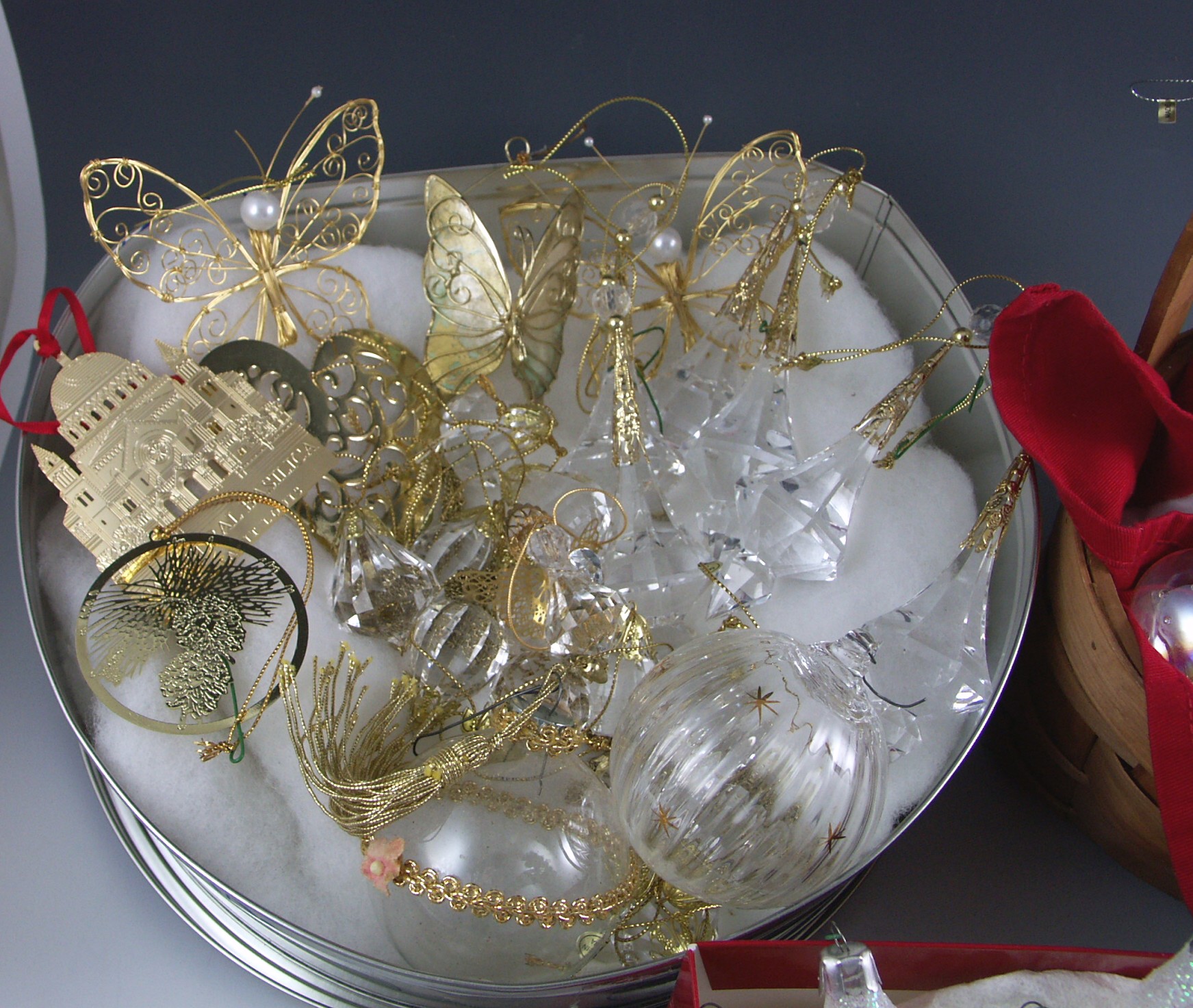 Glass and Crystal Christmas Ornaments