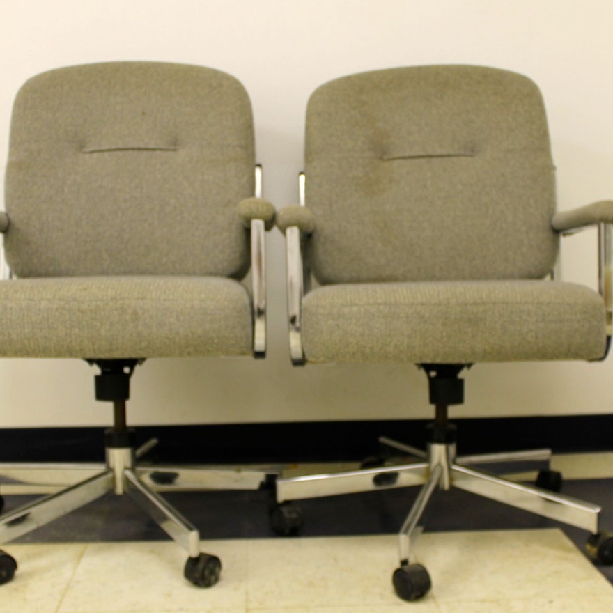 Two Adjustable Office Chairs