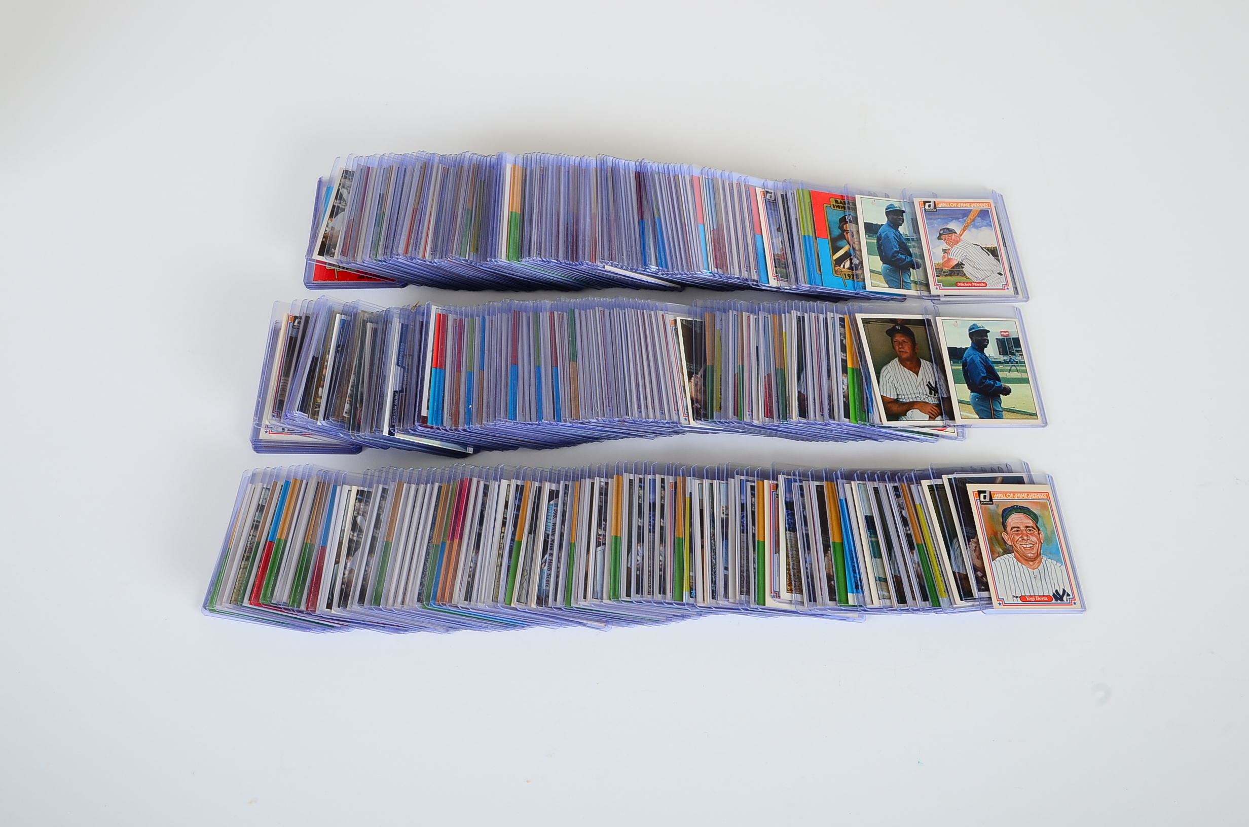 Hundreds Hall Of Fame Baseball Player Cards Clemente, Mays, Mantle