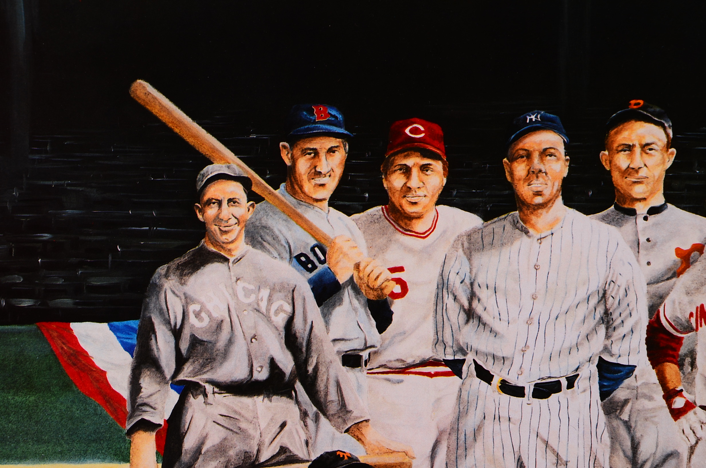 Lithograph of Major League Baseball's Greatest Players