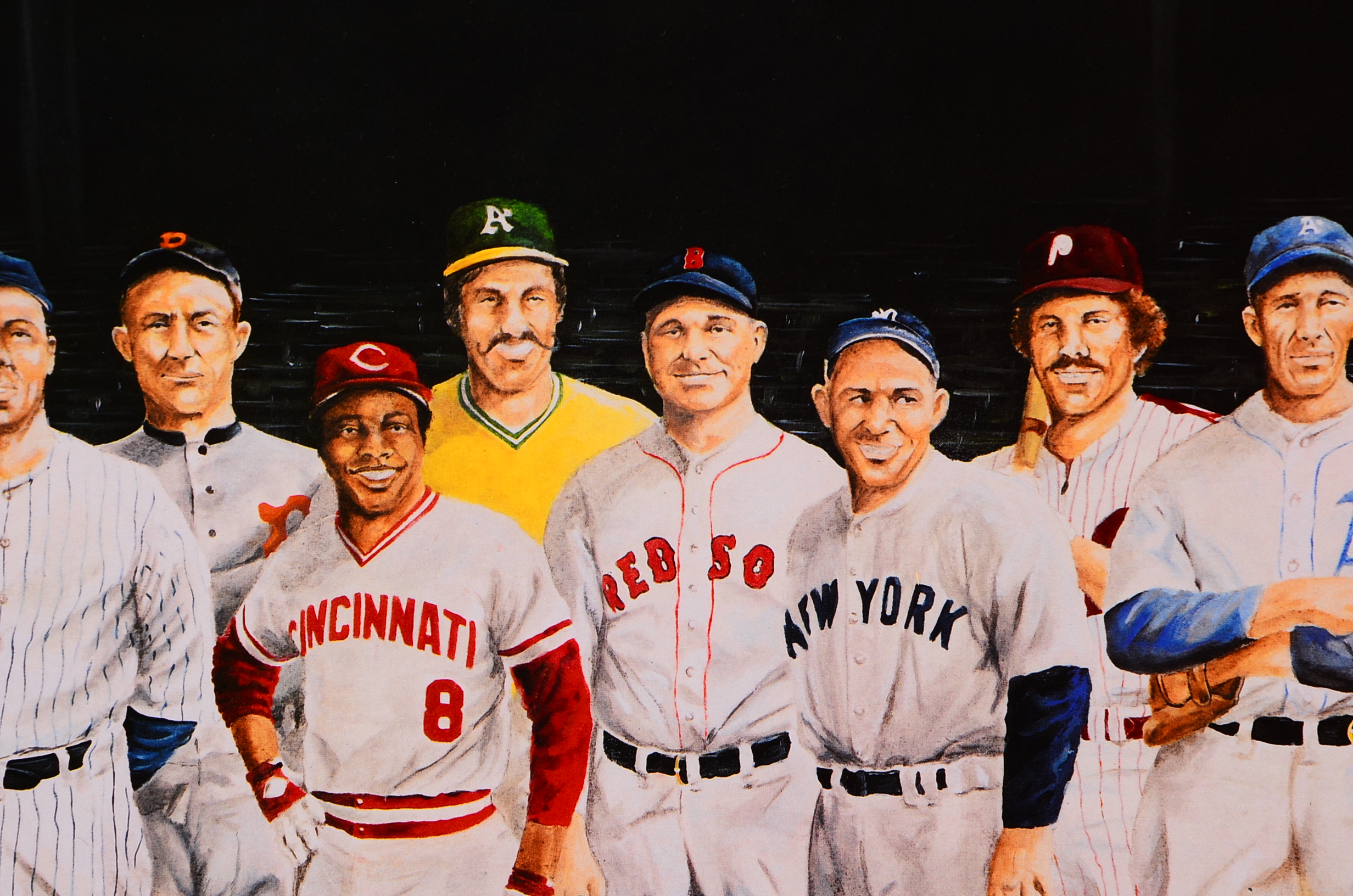 Lithograph of Major League Baseball's Greatest Players