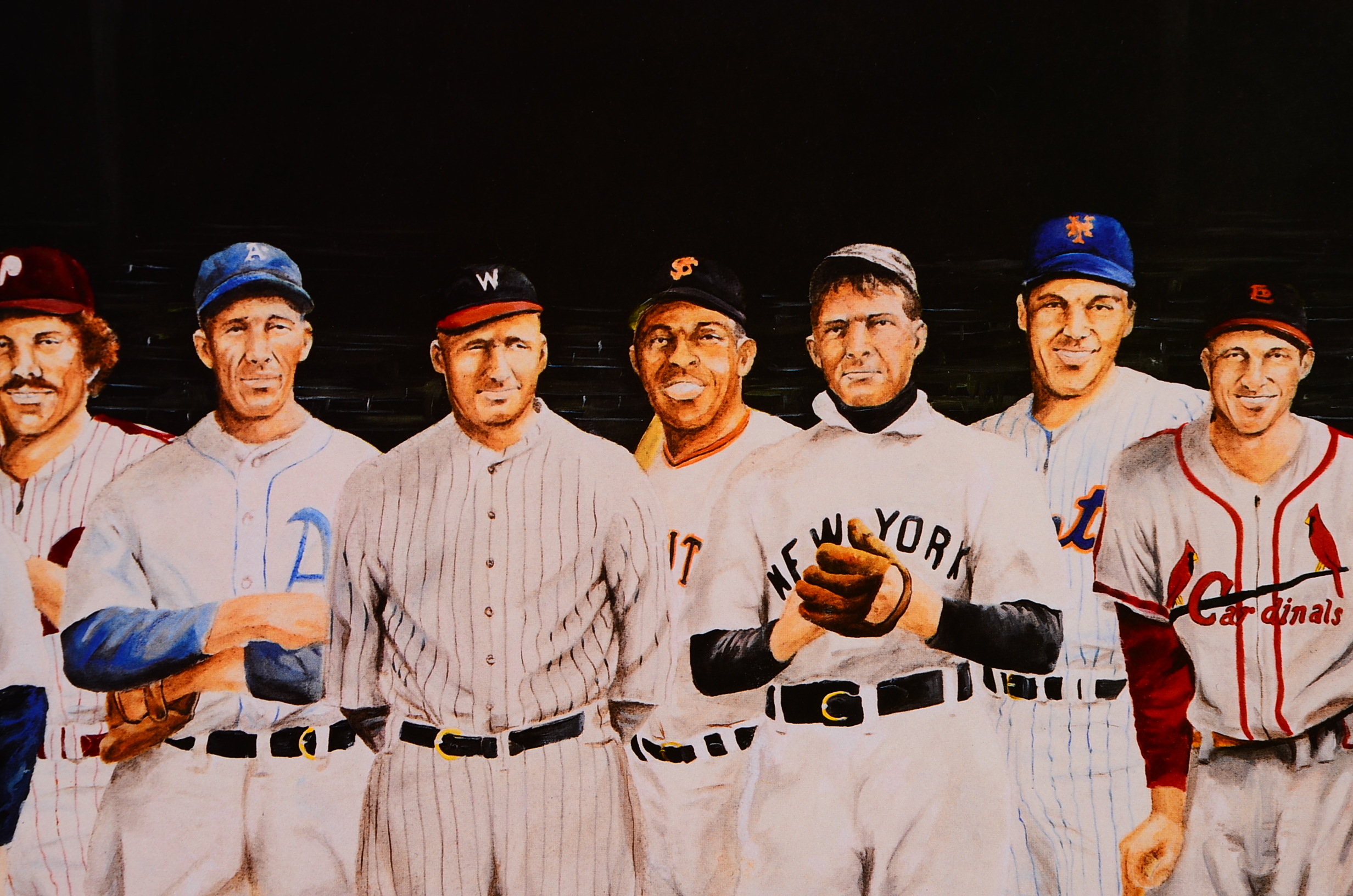Lithograph of Major League Baseball's Greatest Players
