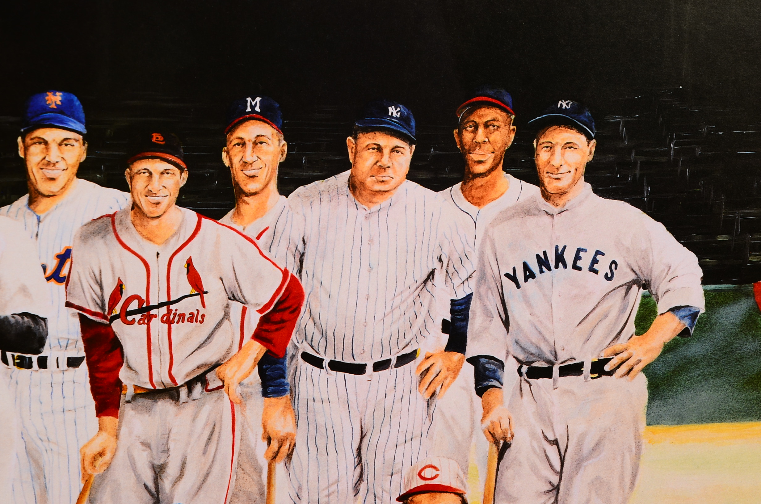 Lithograph of Major League Baseball's Greatest Players