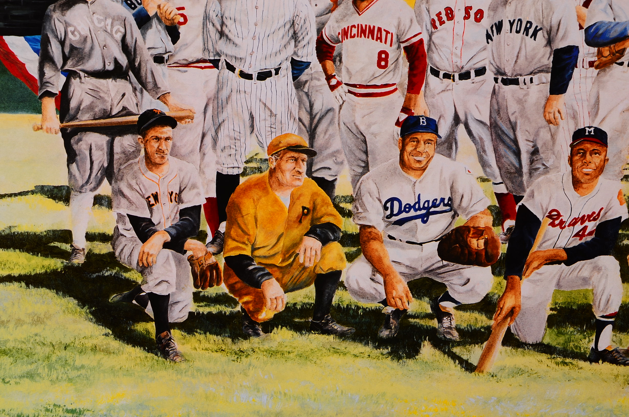 Lithograph of Major League Baseball's Greatest Players
