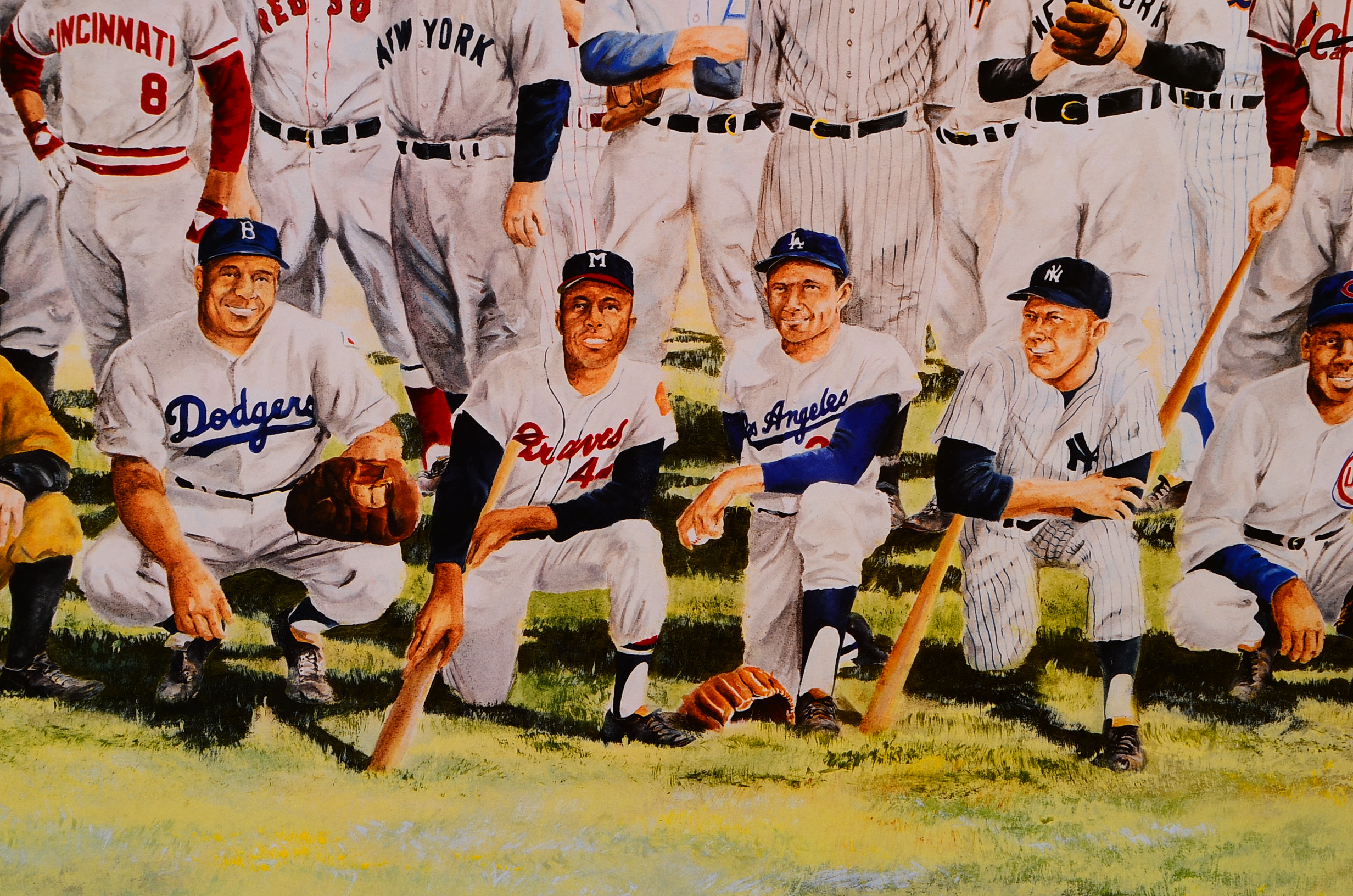 Lithograph of Major League Baseball's Greatest Players