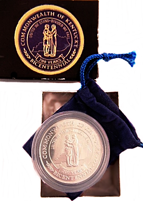 Pure .999 Silver Kentucky Bicentennial One-Ounce Coin