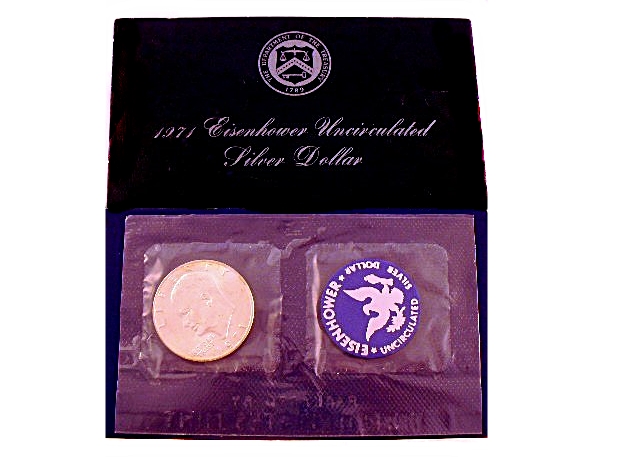 Uncirculated 1971 Eisenhower United States Silver Dollar