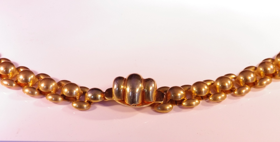 Antique Gold Tone Metal Belt