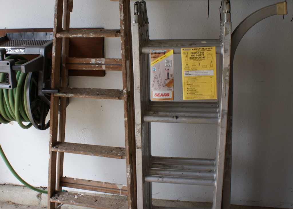 Werner Multi Master Ladder and 6' Wood Ladder