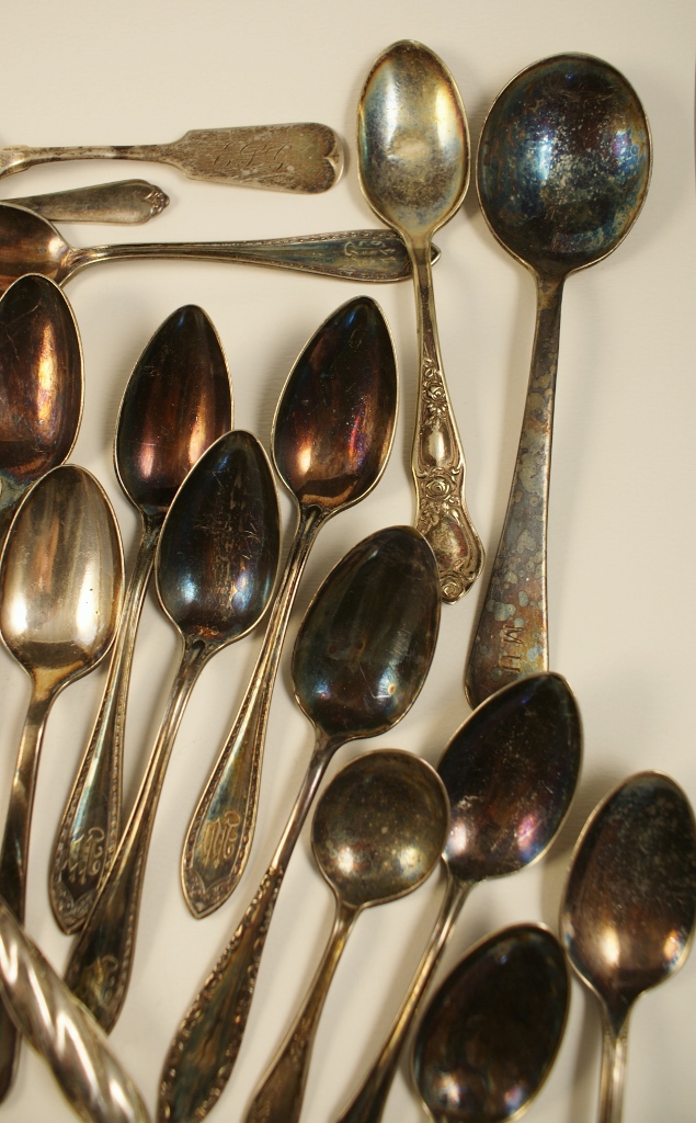 Large Lot of 40 Pieces Silver Plated Cutlery 