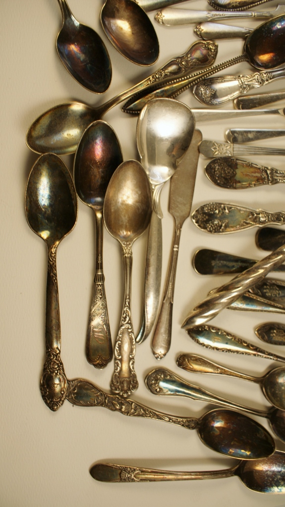 Large Lot of 40 Pieces Silver Plated Cutlery 