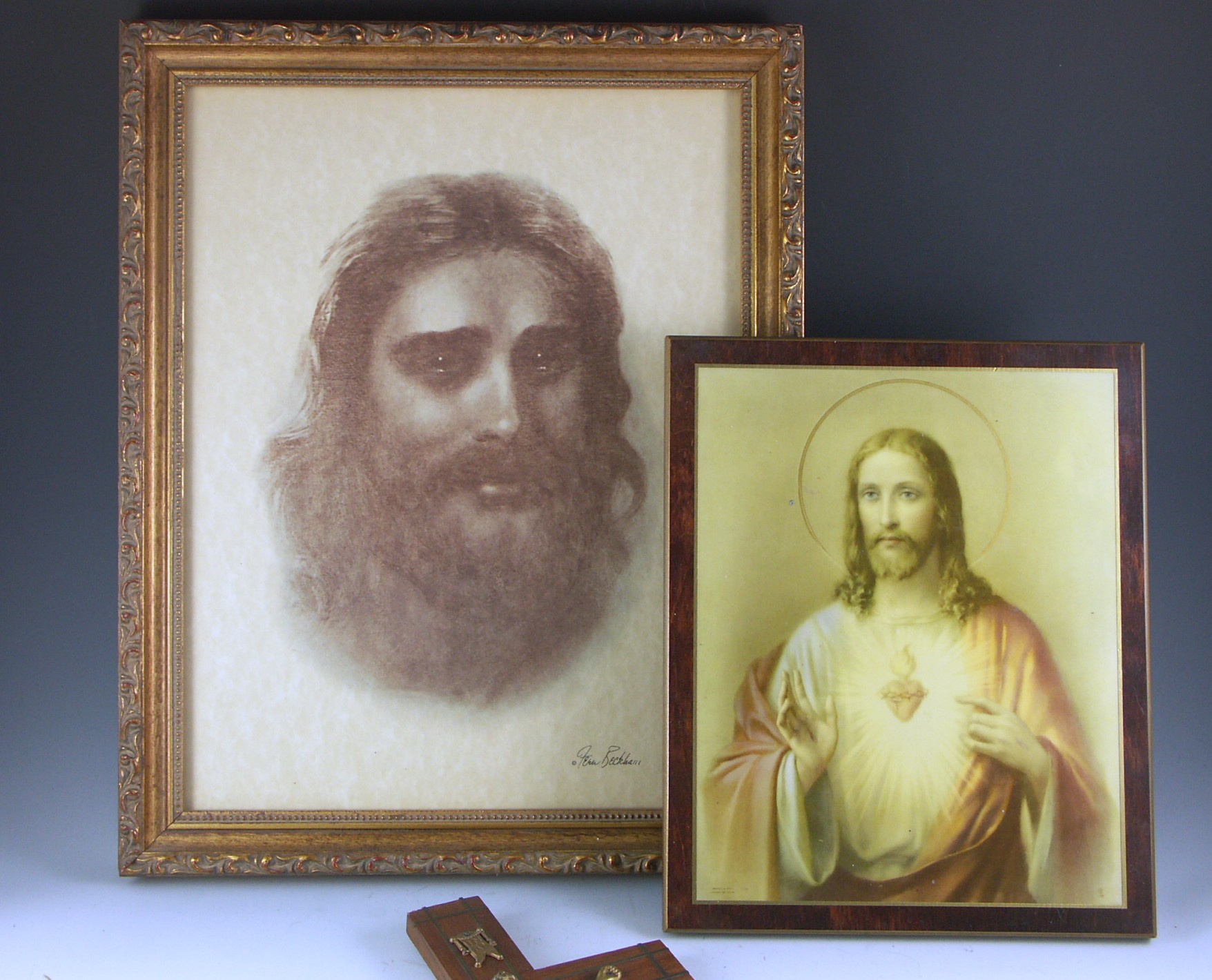 Religious Prints and Crucifix