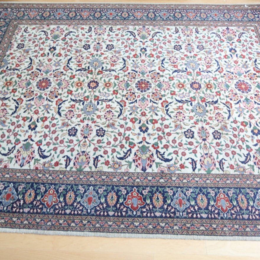 Large Turkish Hand-Knotted Rug